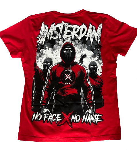 No Face shirt rood
